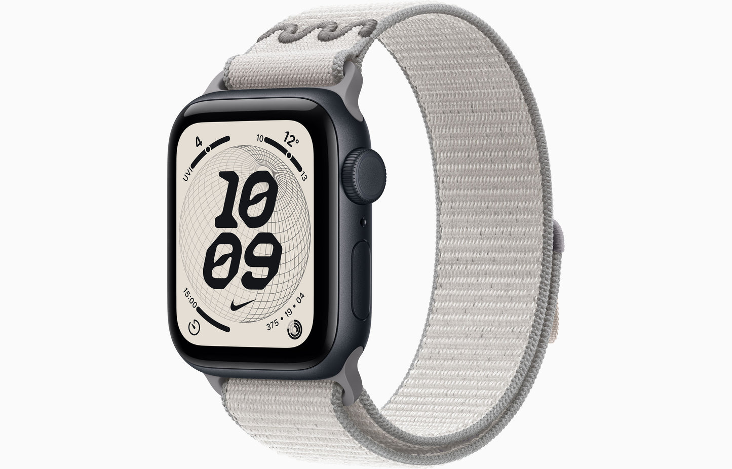 Apple Watch SE 3 (44 mm, Midnight, Unlocked, Nike Textile Sport Loop)