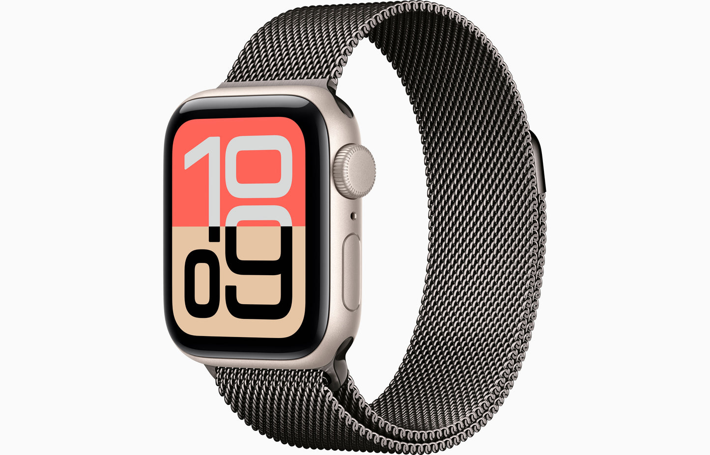 Apple Watch SE 3 (44 mm, Starlight, Unlocked, Milanese Loop)