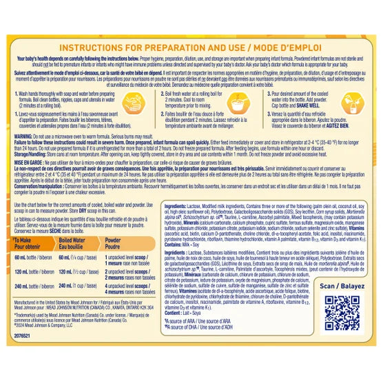 Enfamil A+ Infant Formula (Step 1, 0-12 months, 2 pack)
