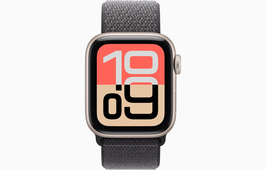 Apple Watch SE 3 (44 mm, Starlight, Unlocked, Textile Sport Loop)