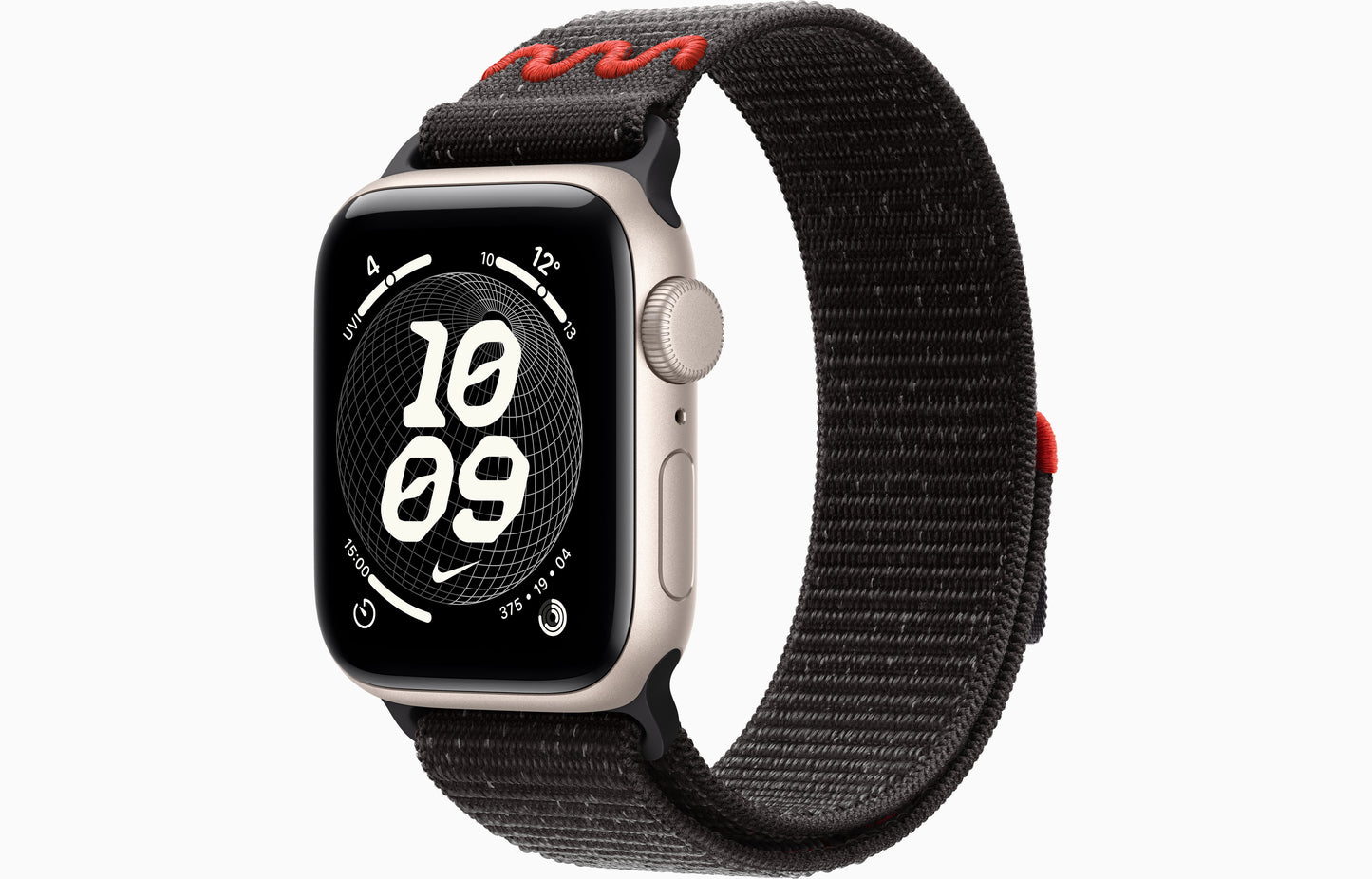 Apple Watch SE 3 (44 mm, Starlight, Unlocked, Nike Textile Sport Loop)
