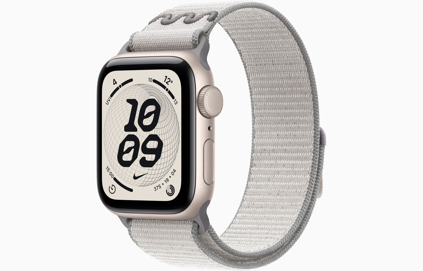 Apple Watch SE 3 (44 mm, Starlight, Unlocked, Nike Textile Sport Loop)