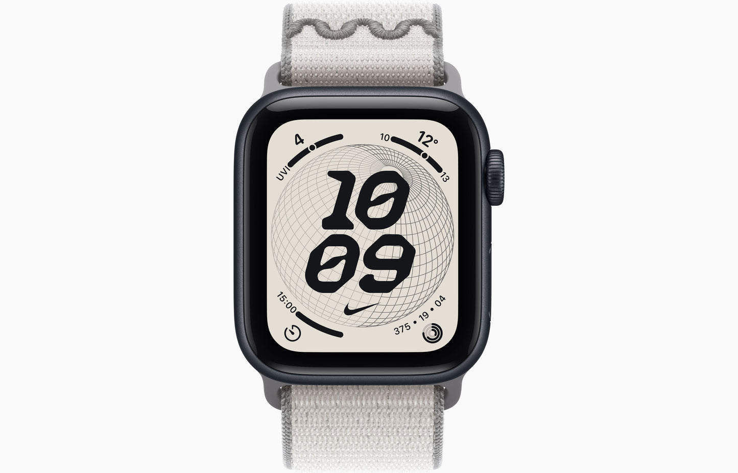 Apple Watch SE 3 (44 mm, Midnight, Unlocked, Nike Textile Sport Loop)