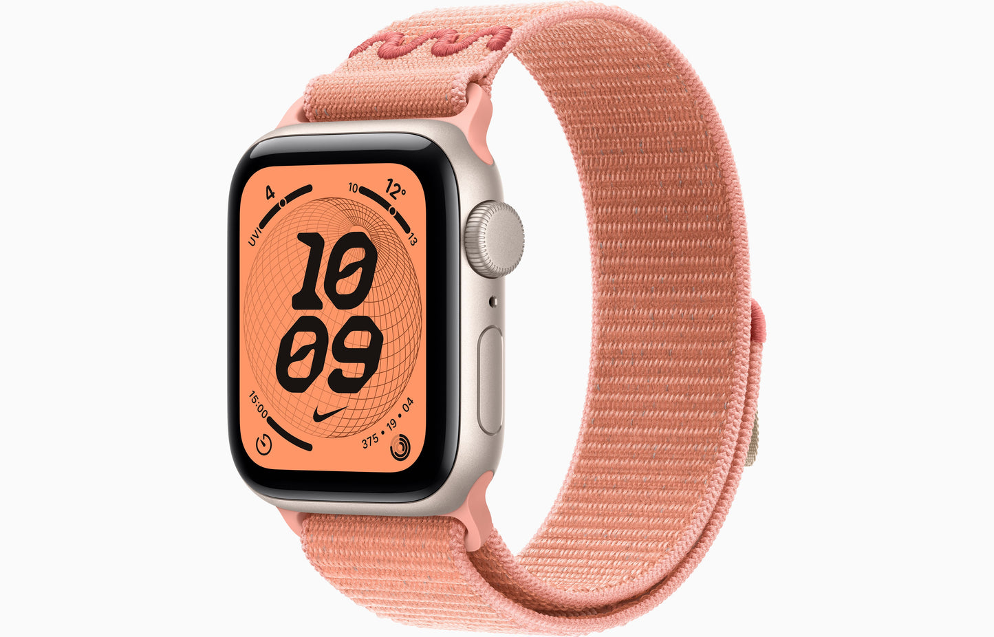 Apple Watch SE 3 (44 mm, Starlight, Unlocked, Nike Textile Sport Loop)