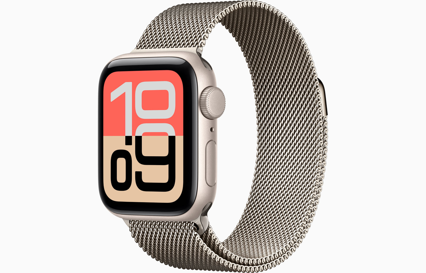 Apple Watch SE 3 (44 mm, Starlight, Unlocked, Milanese Loop)