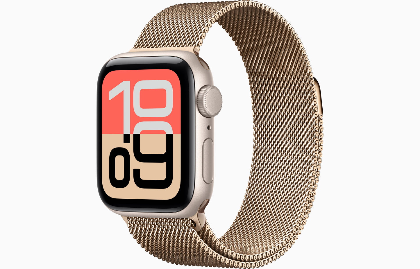 Apple Watch SE 3 (44 mm, Starlight, Unlocked, Milanese Loop)